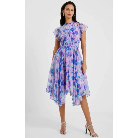 French Connection Purple Gretha Crinkle Recycled Dress Size 0 - 47596 - Picture 3 of 13